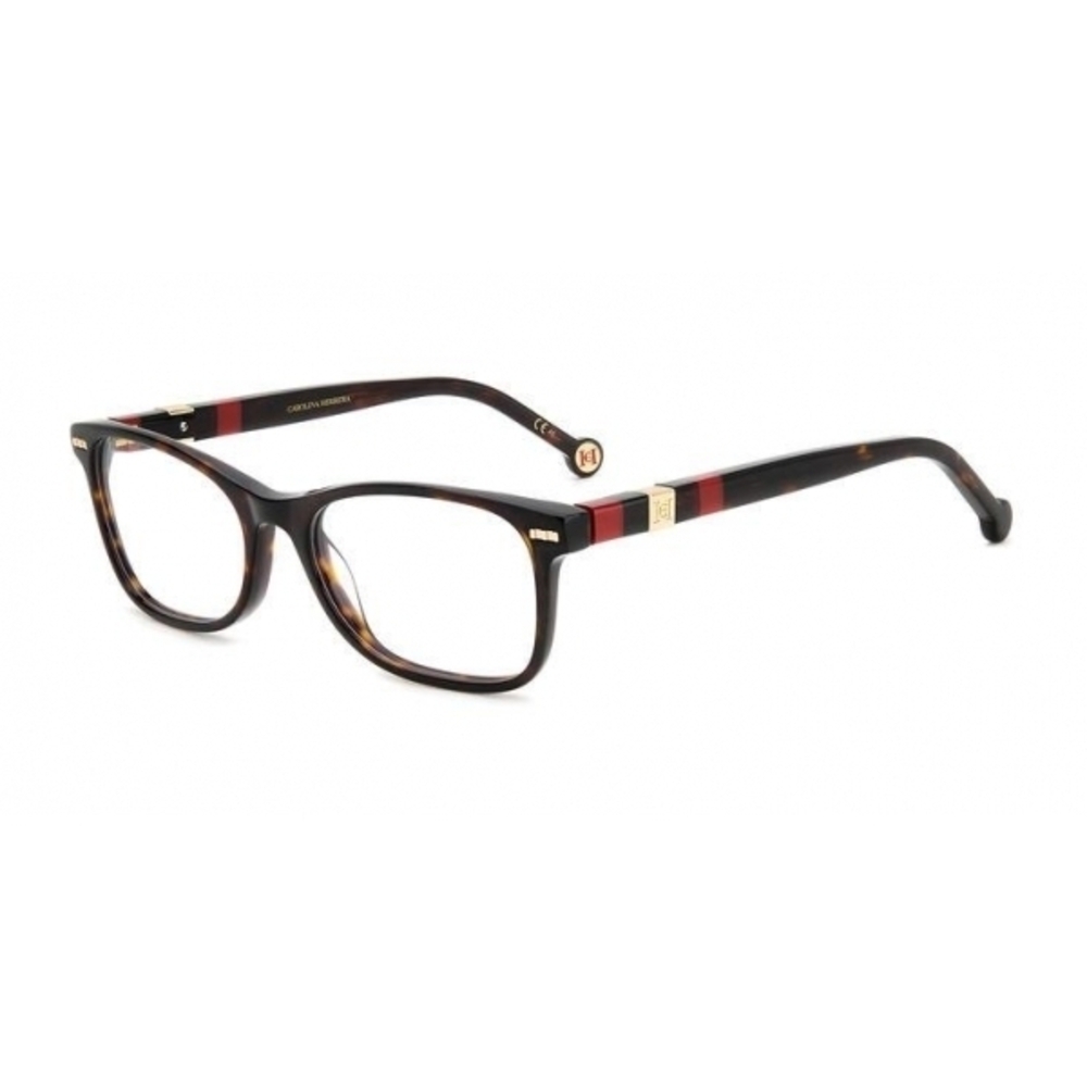 Carolina Herrera CH0110 Eyeglasses Havana Red Plastic Rectangle